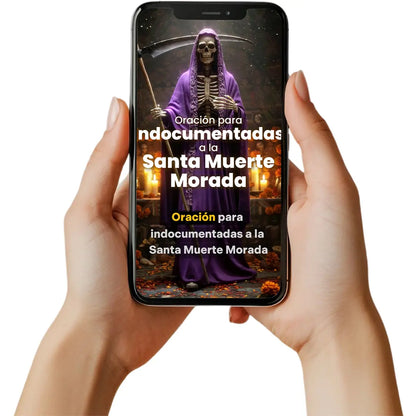 Talismã virtual para imigrantes indocumentados: Morte Sagrada Púrpura