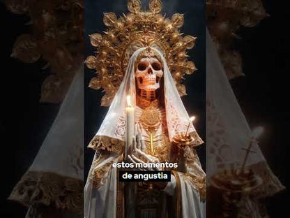 Oração virtual pelos imigrantes para a Santa Morte Branca com foto personalizada