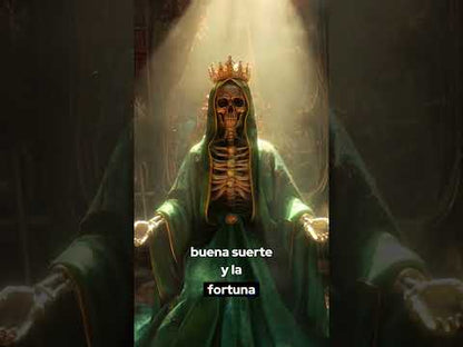 Oración virtual para lotería a la Santa muerte Verde con foto personalizado