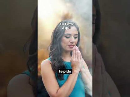 Oração virtual à Santa Morte Dourada para boa sorte com foto personalizada.